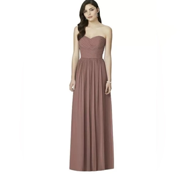 Dessy Collection Blush Peach Formal Dress Size 12 - Picture 1 of 9